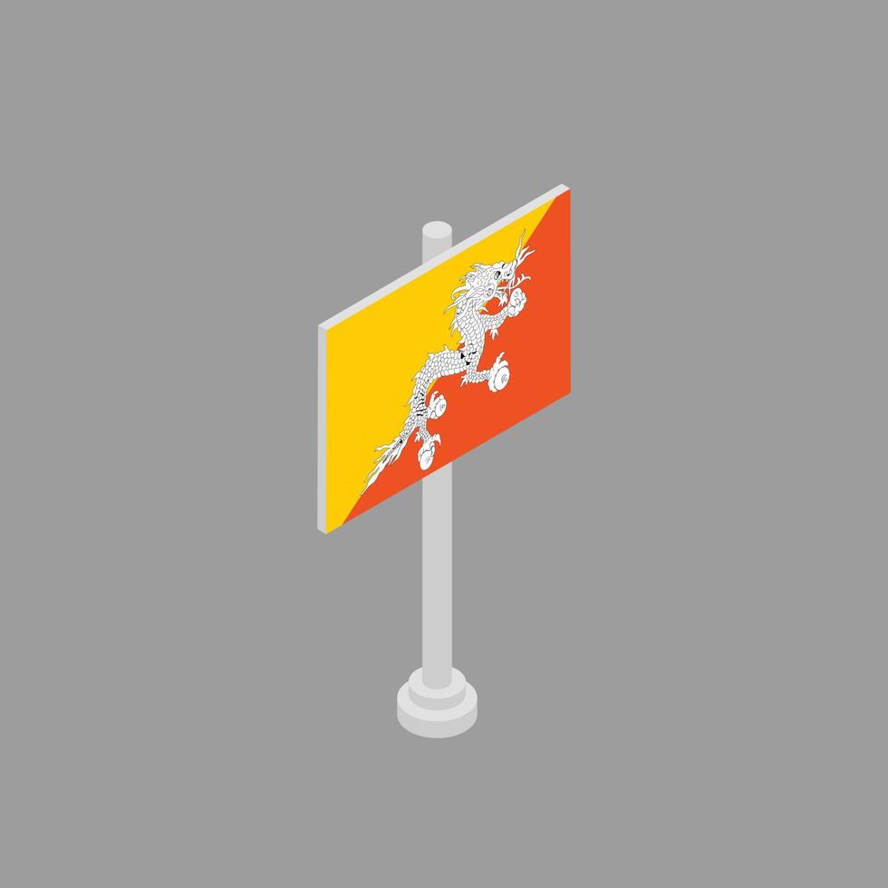 Illustration of Bhutan flag Template vector