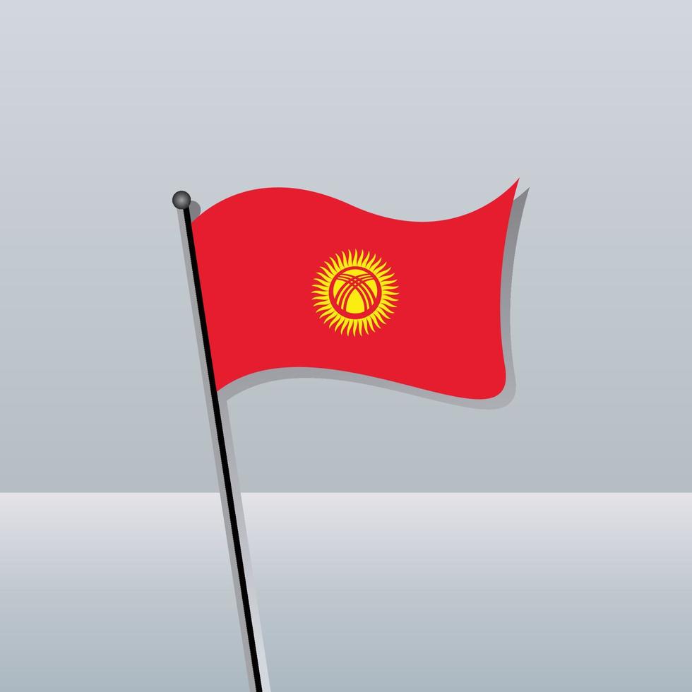 Illustration of Kyrgyzstan flag Template vector