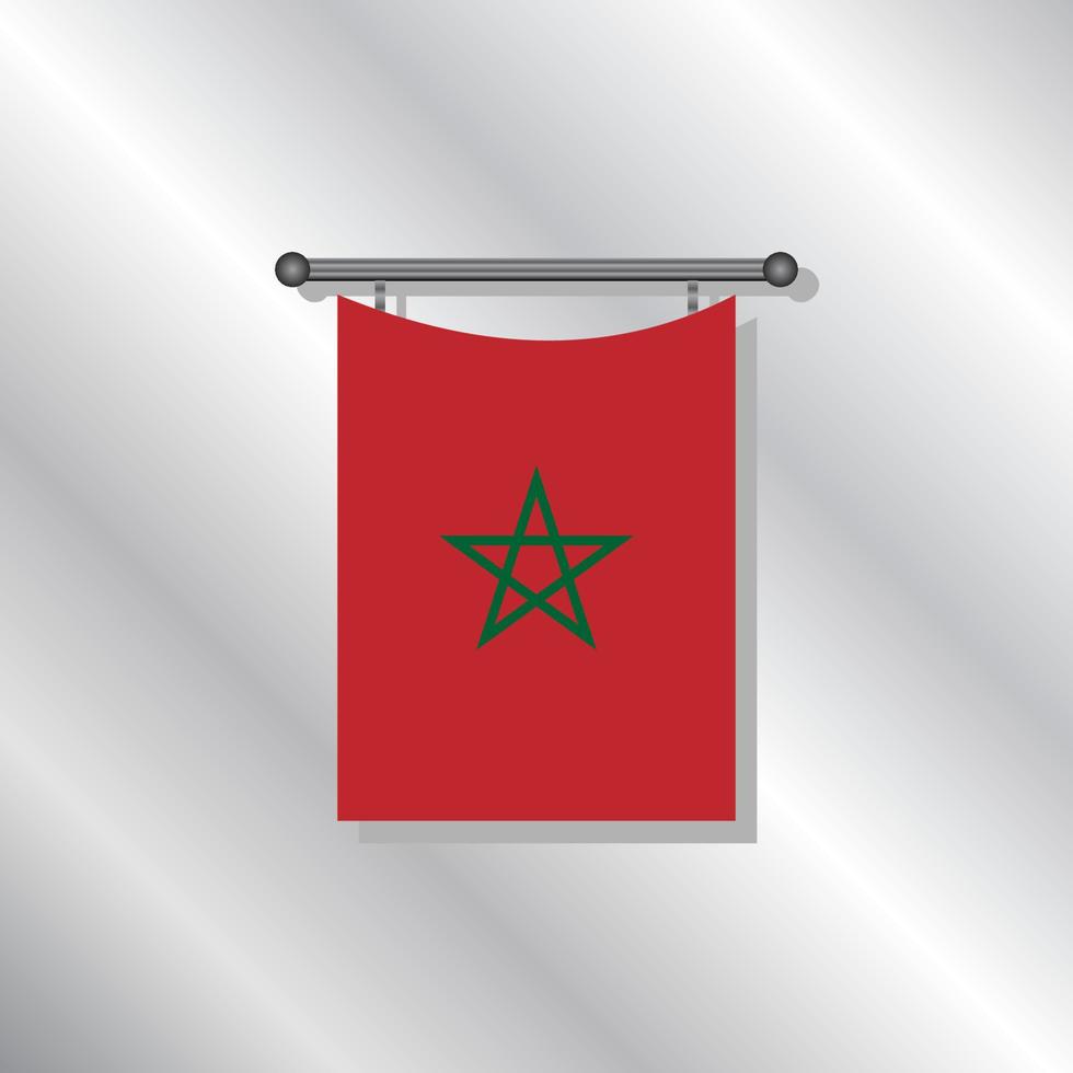 Illustration of Morocco flag Template vector