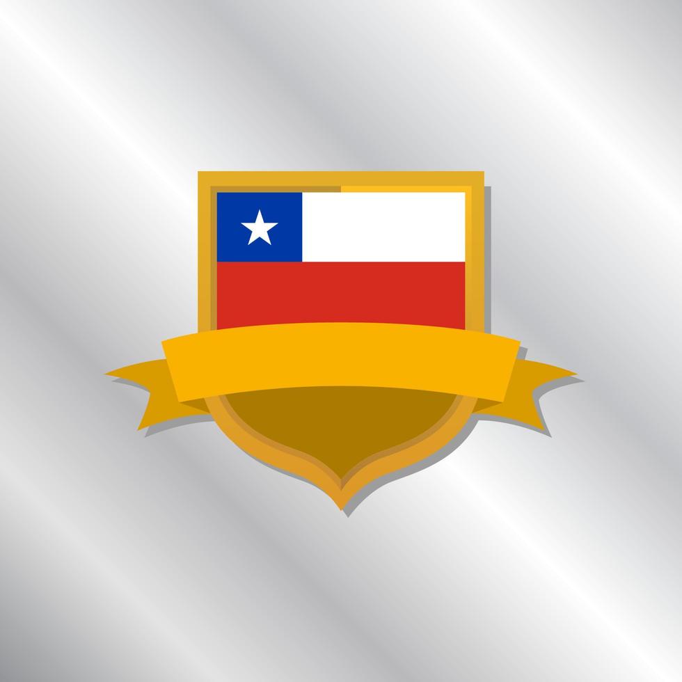 ilustración de plantilla de bandera de chile vector