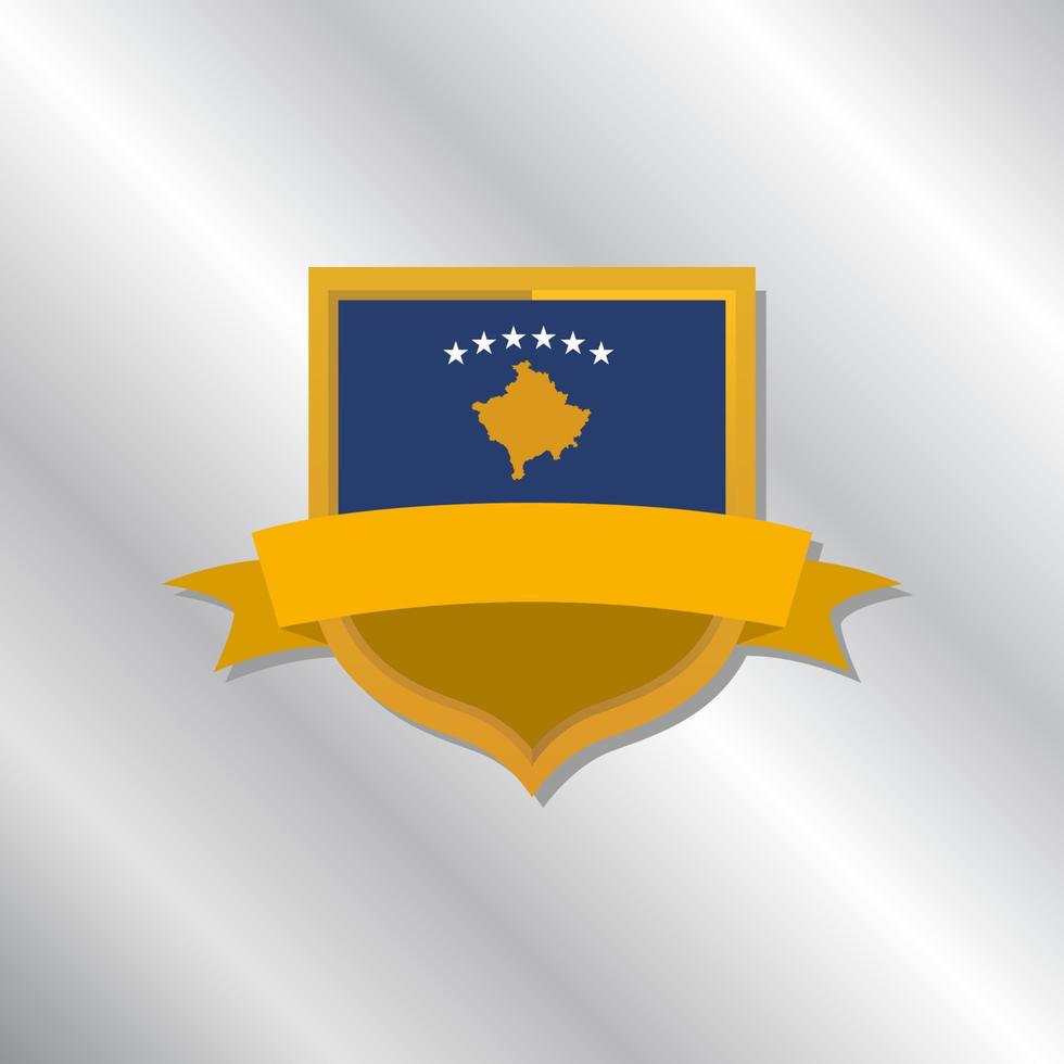 Illustration of Kosova flag Template vector