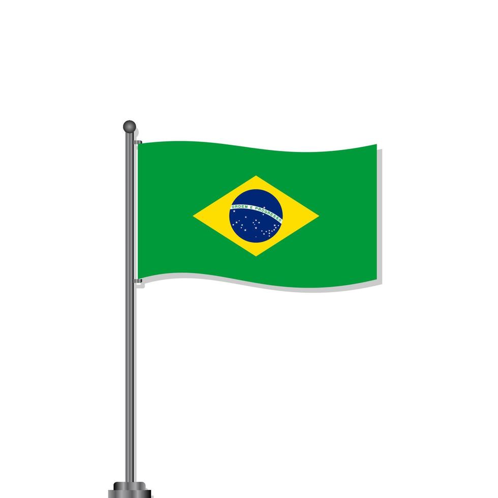 ilustración de plantilla de bandera de brasil vector