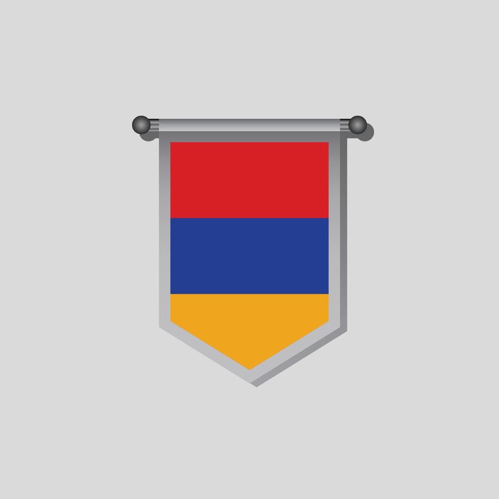 ilustración de la plantilla de la bandera de armenia vector