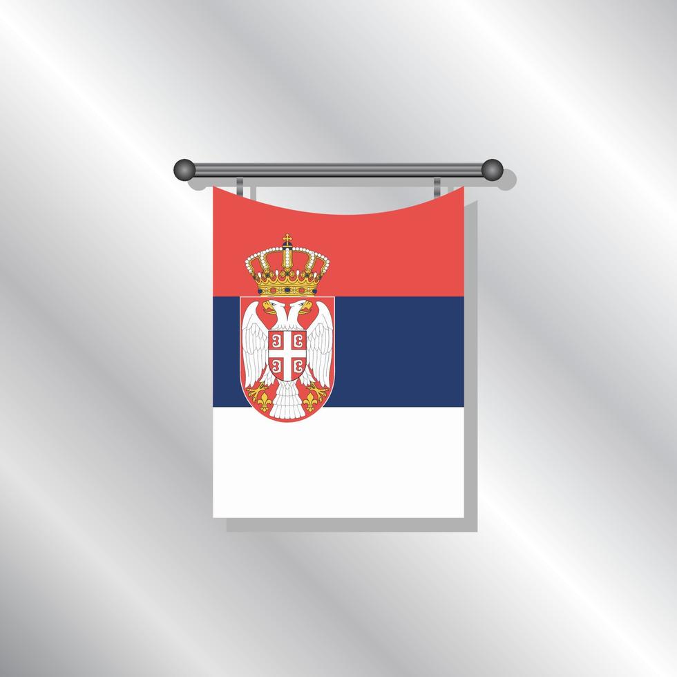 ilustración de la plantilla de la bandera de serbia vector