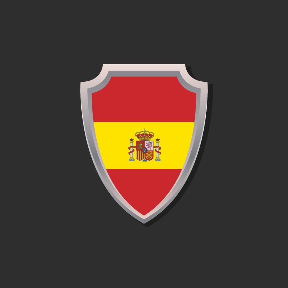 ilustración de plantilla de bandera de españa vector