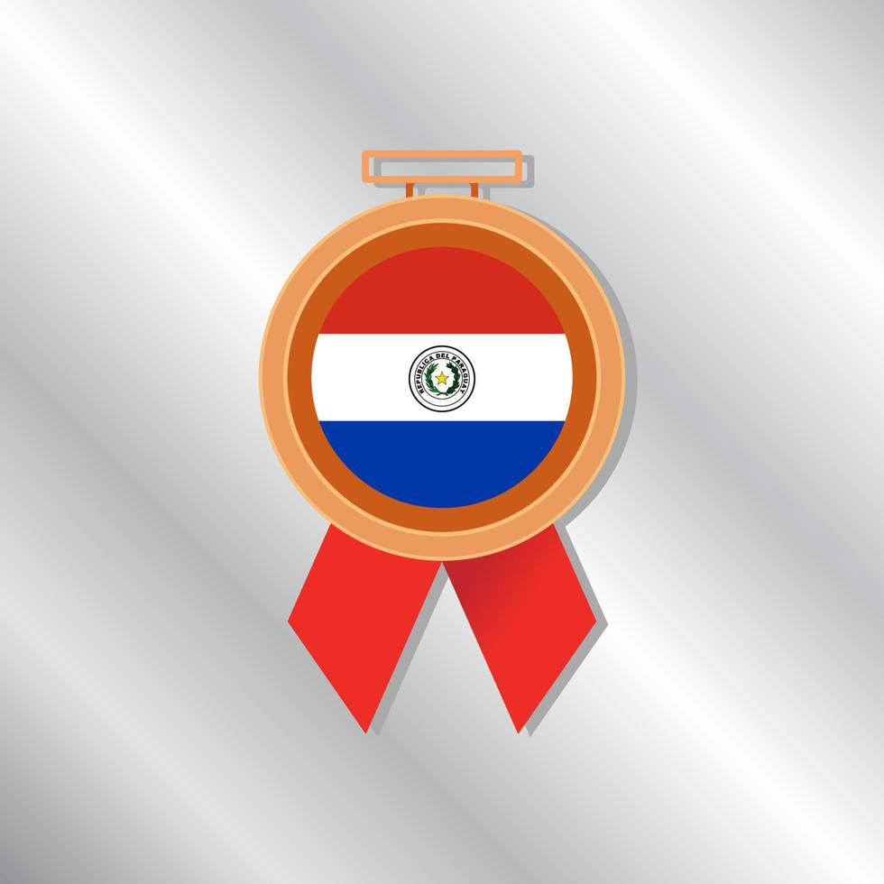 ilustración de plantilla de bandera de paraguay vector