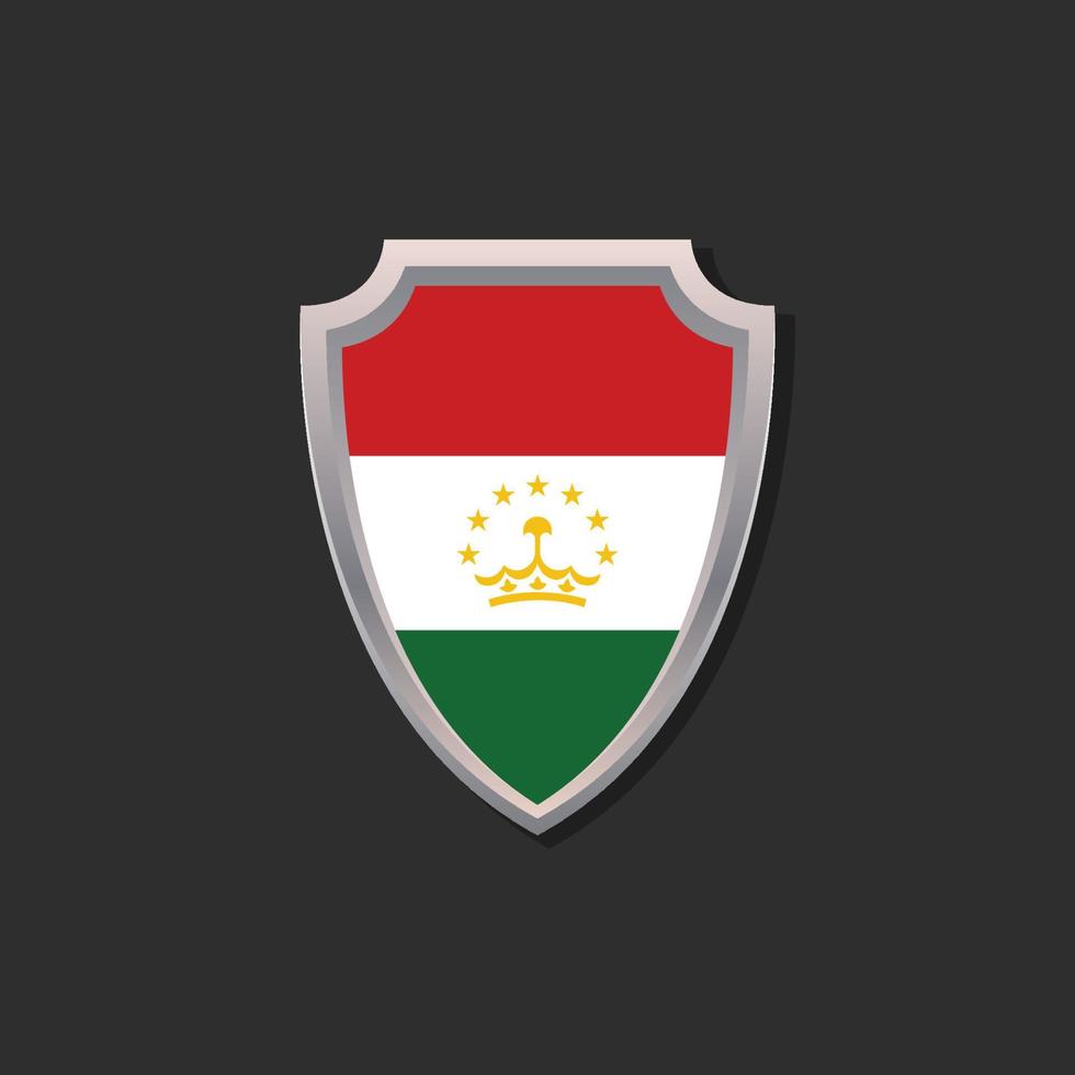 Illustration of Tajikistan flag Template vector