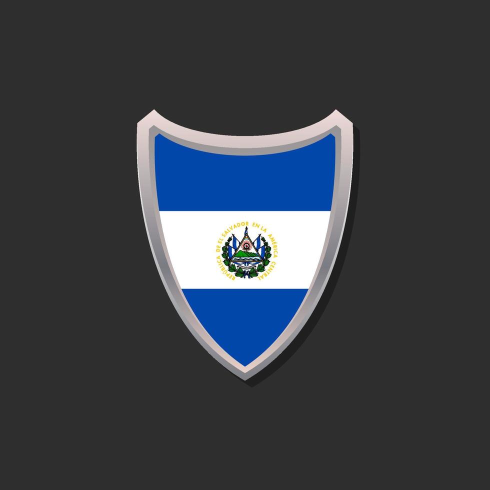 ilustración de la plantilla de la bandera de el salvador vector