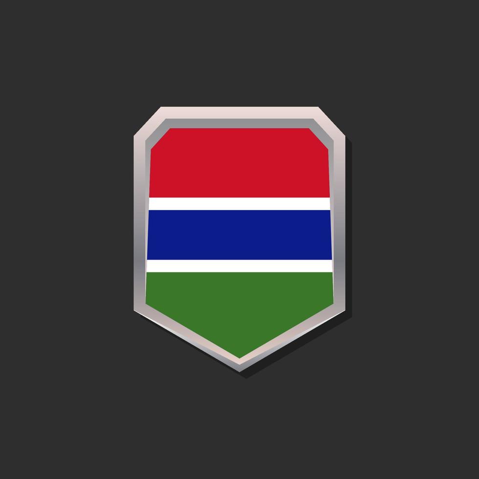 Illustration of Gambia flag Template vector