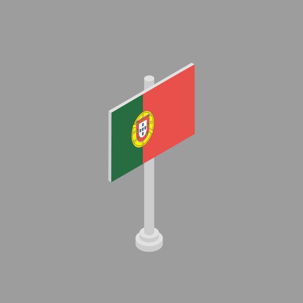 ilustración de plantilla de bandera de portugal vector