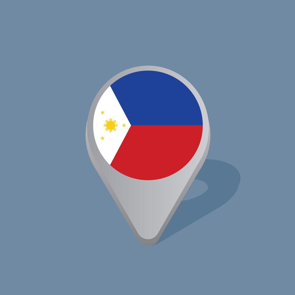 ilustración de la plantilla de la bandera de filipinas vector