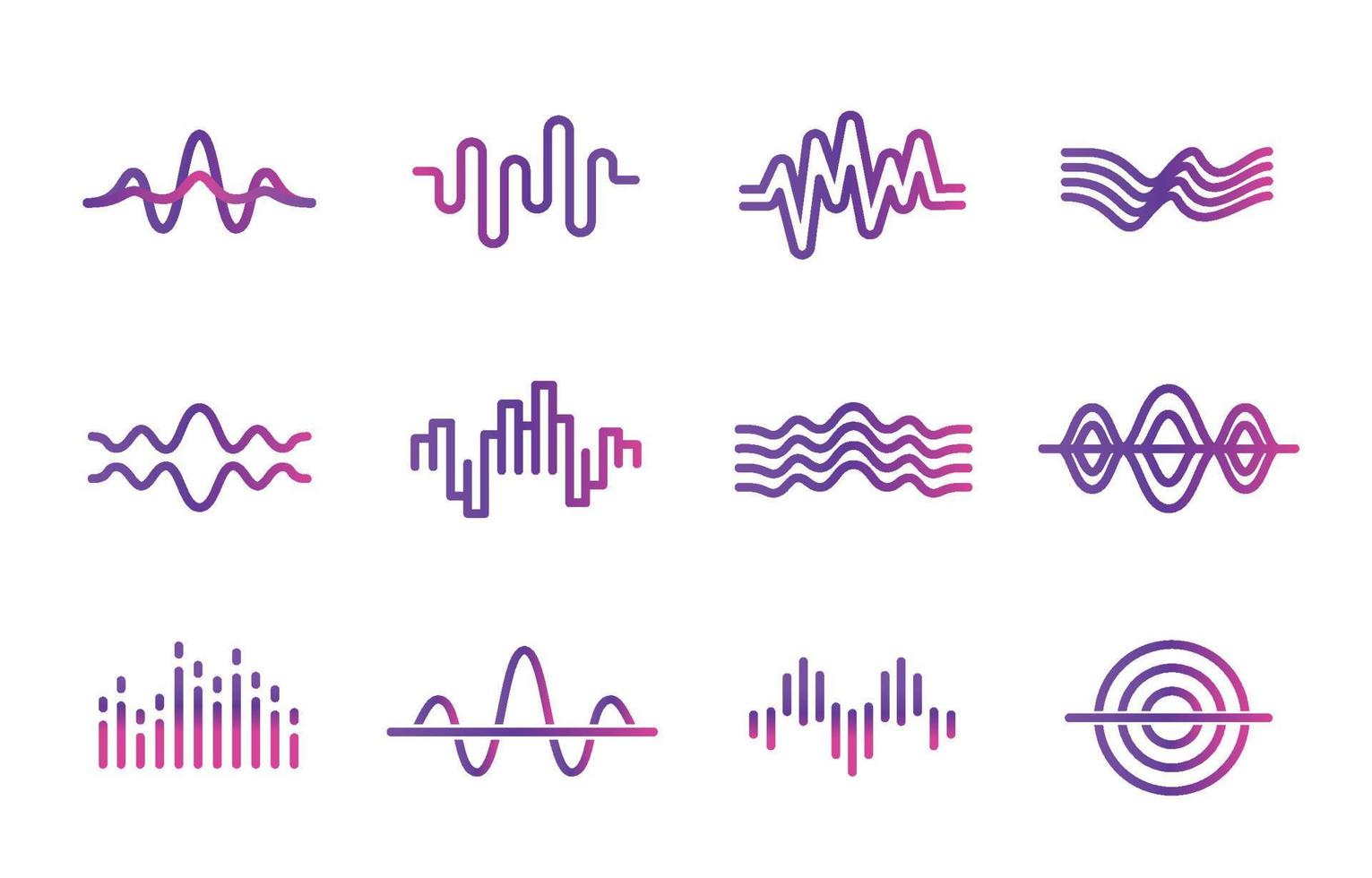 plantilla de concepto de icono de onda de sonido vector