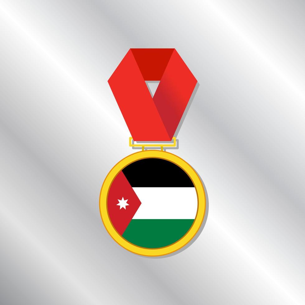 Illustration of Jordan flag Template vector