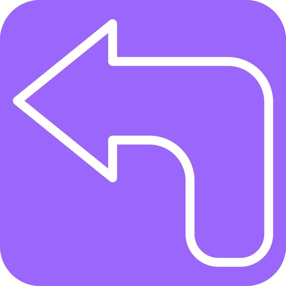 Turn Left Icon Style vector