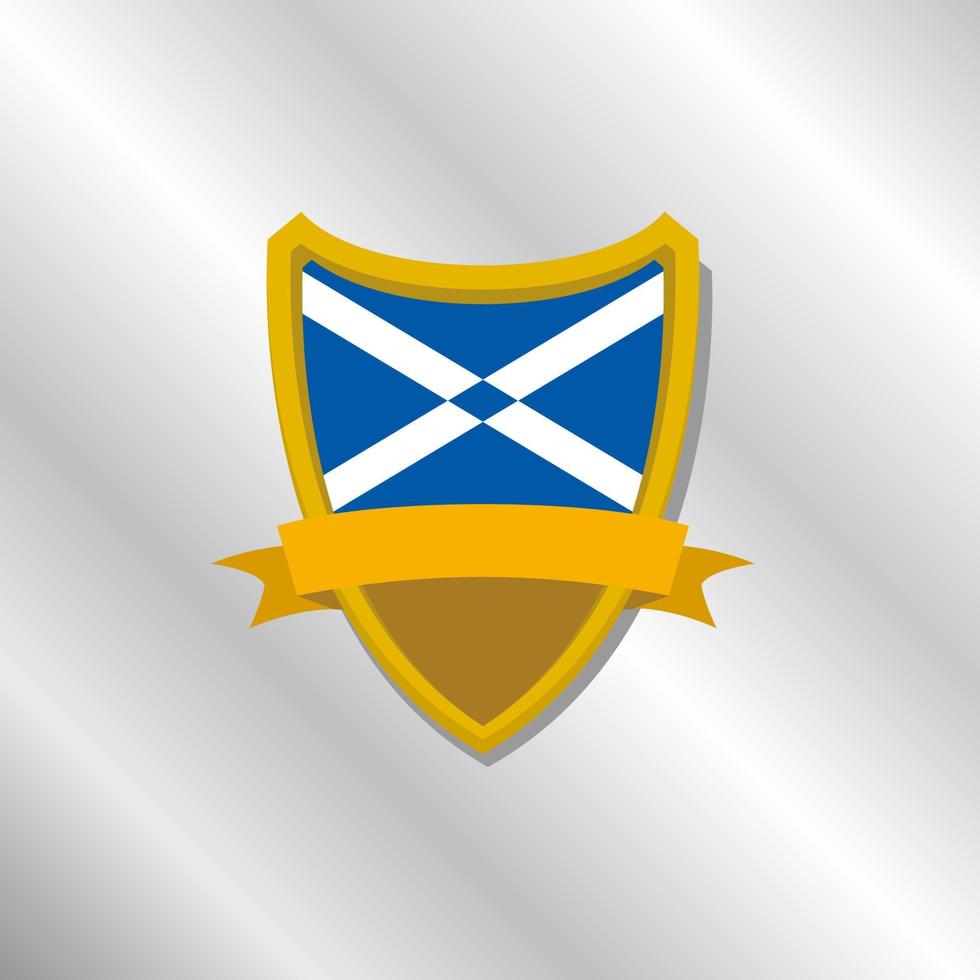 ilustración de plantilla de bandera de escocia vector