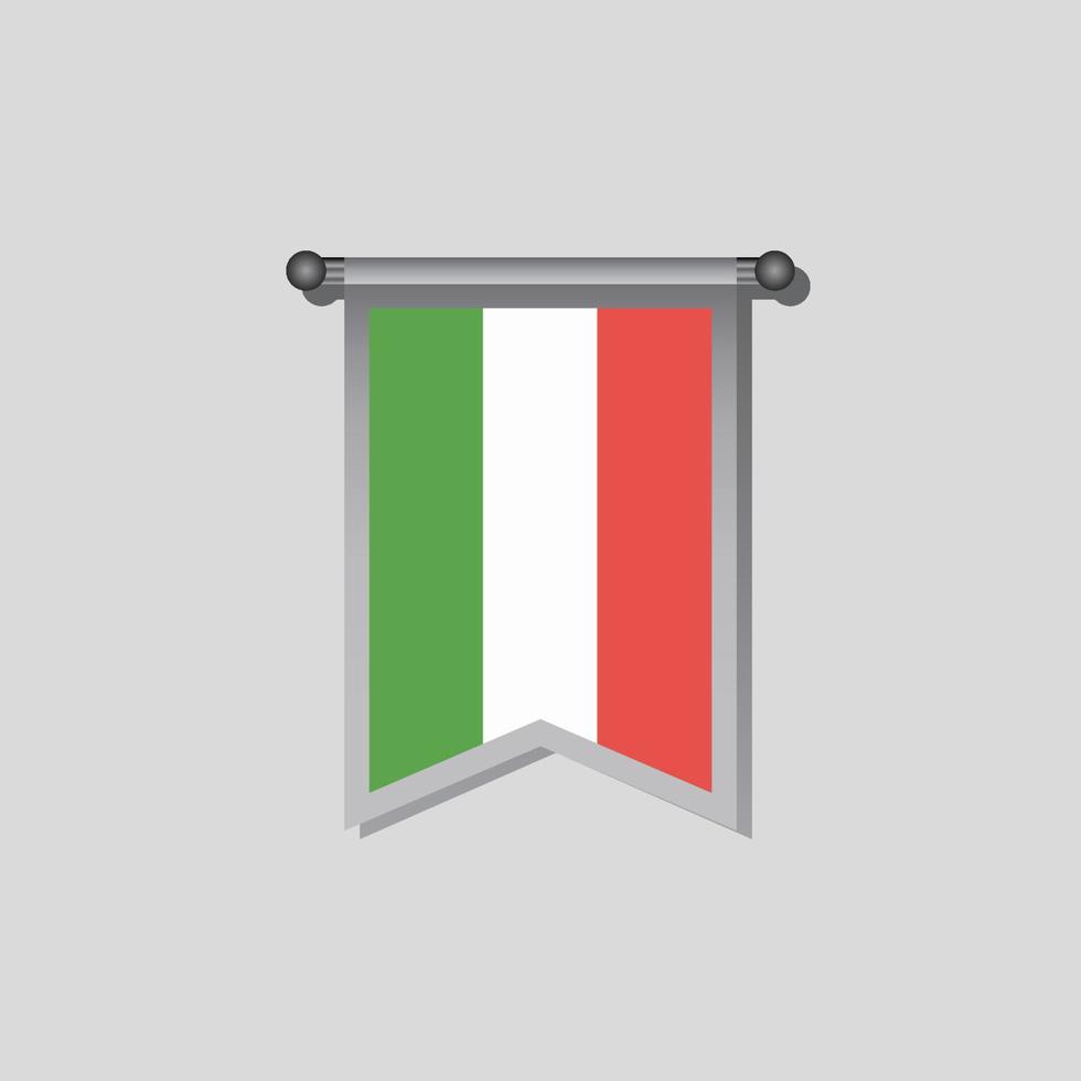 ilustración de la plantilla de la bandera de italia vector