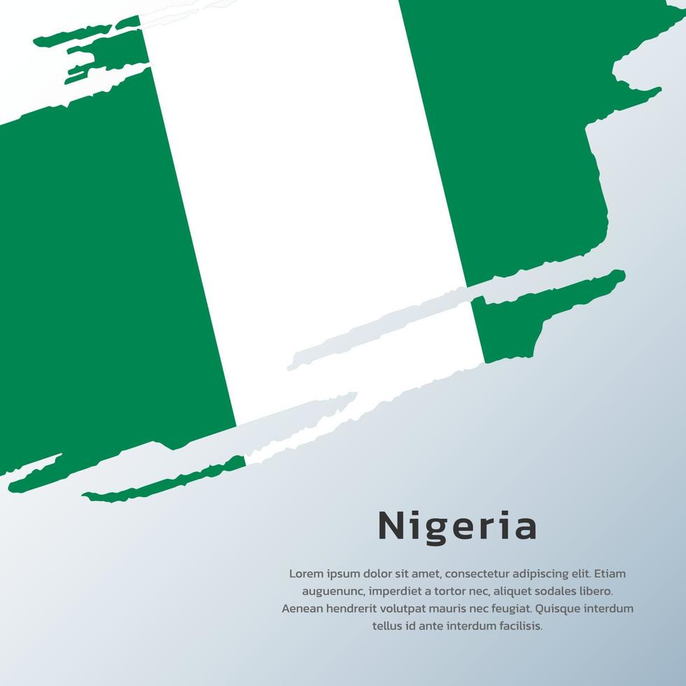 ilustración de la plantilla de la bandera de nigeria vector