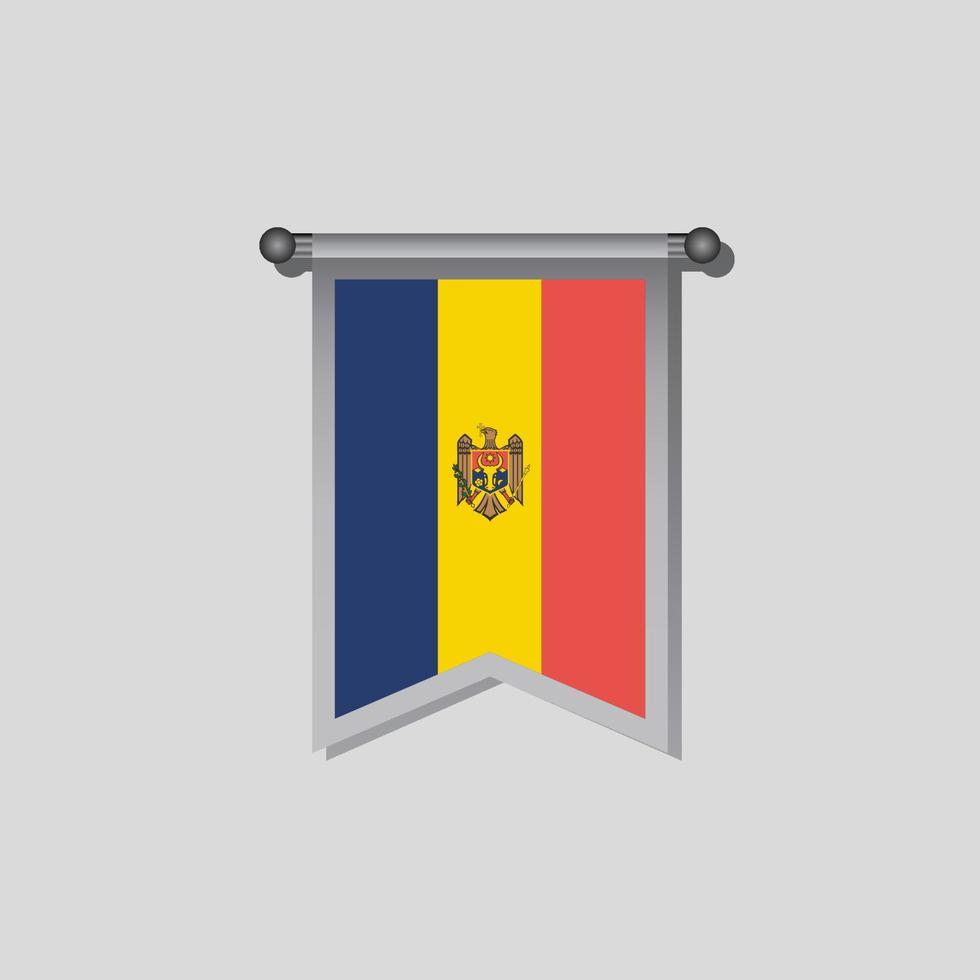Illustration of Moldova flag Template vector