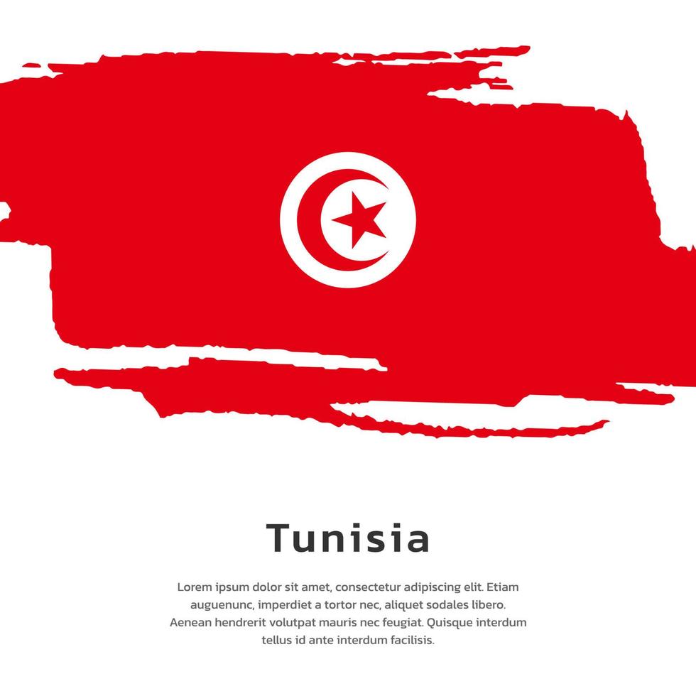 Illustration of Tunisia flag Template vector