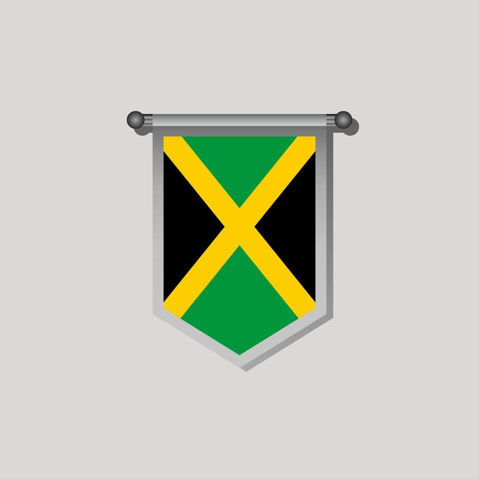 ilustración de la plantilla de la bandera de jamaica vector