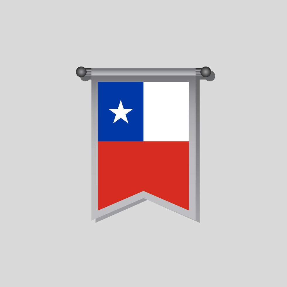 ilustración de plantilla de bandera de chile vector