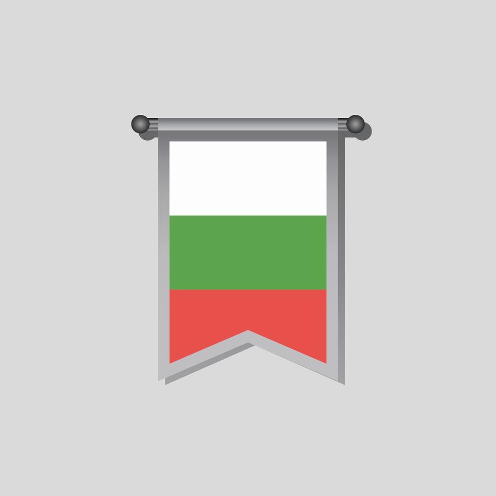 ilustración de plantilla de bandera de bulgaria vector