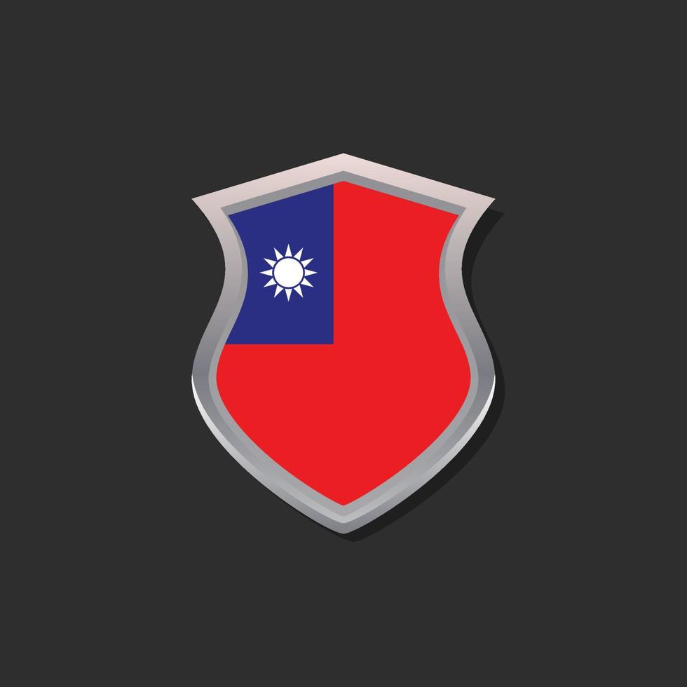 Illustration of Taiwan flag Template vector