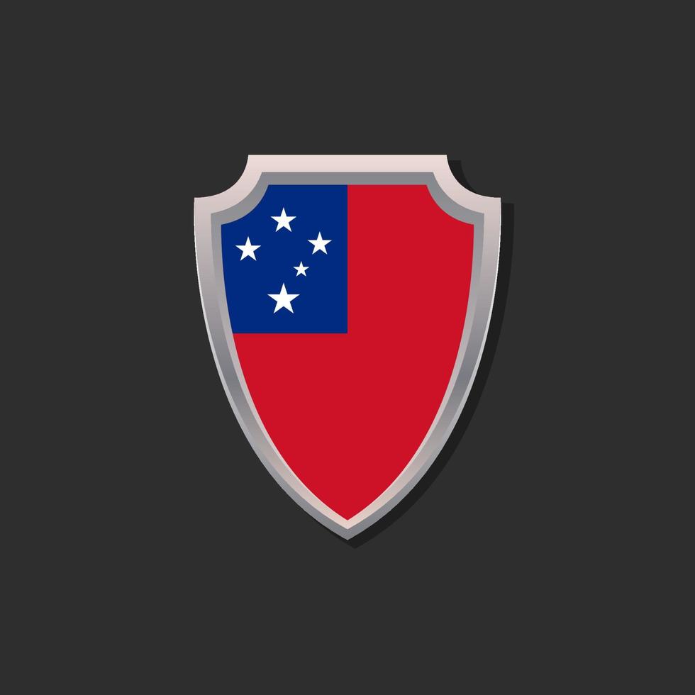 Illustration of Samoa flag Template vector