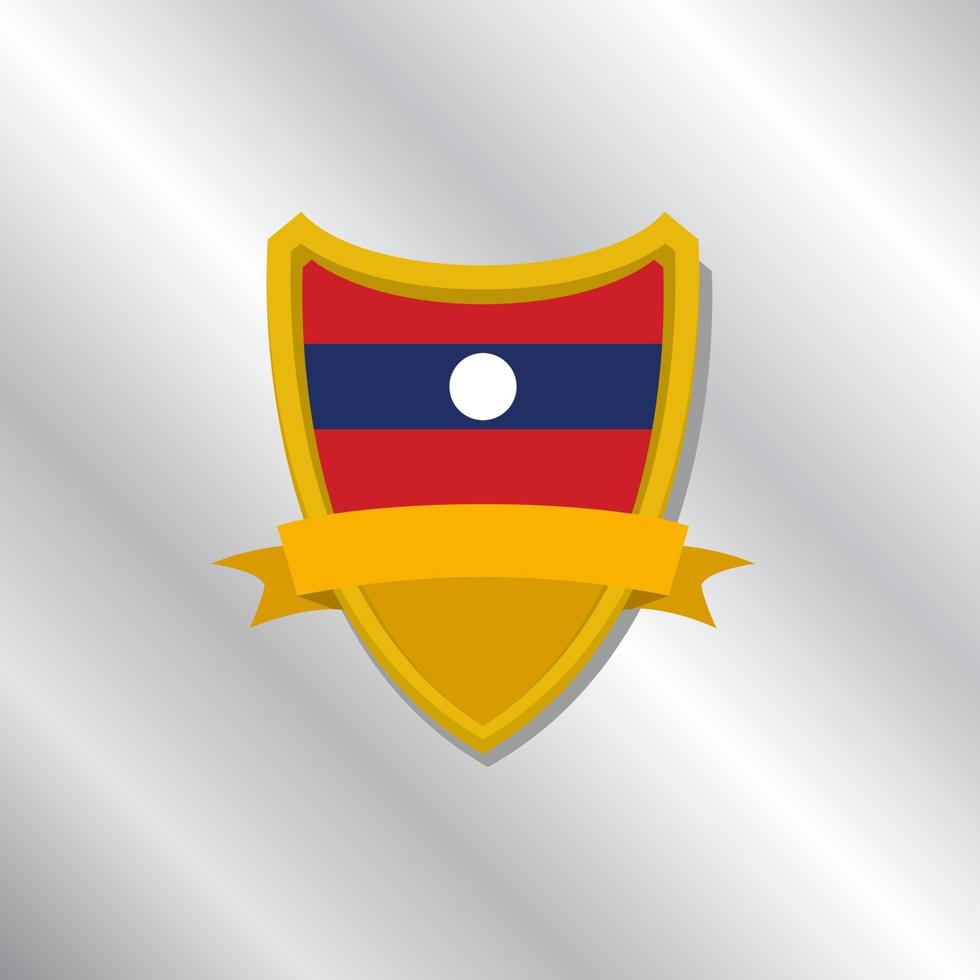Illustration of Laos flag Template vector