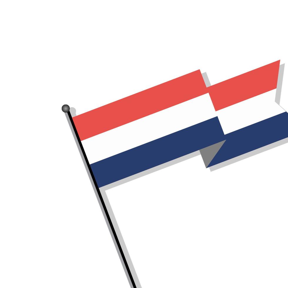 Illustration of Netherlands flag Template vector