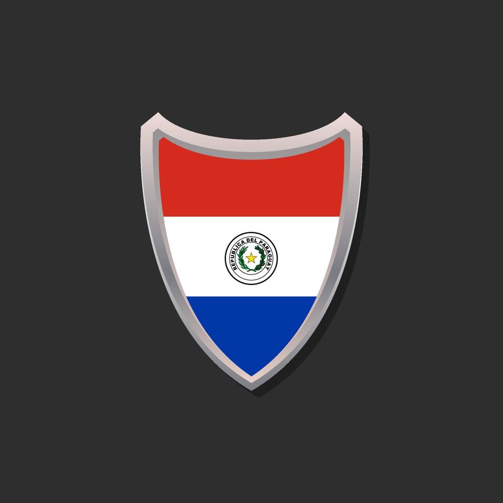 Illustration of Paraguay flag Template vector