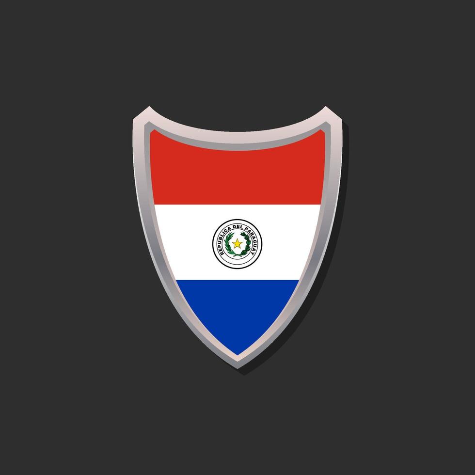 ilustración de plantilla de bandera de paraguay vector