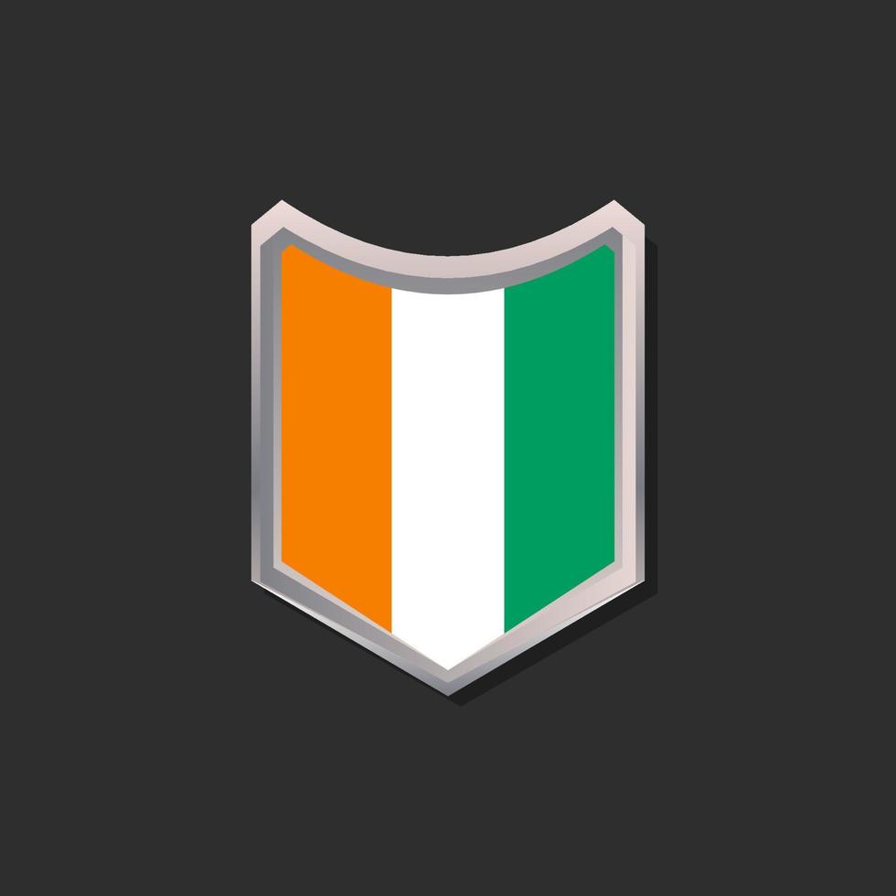 Illustration of Ivory Coast flag Template vector