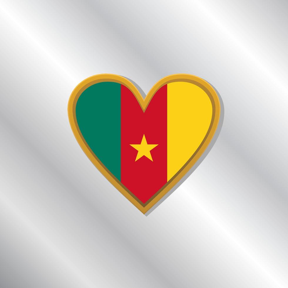 Illustration of Cameroon flag Template vector
