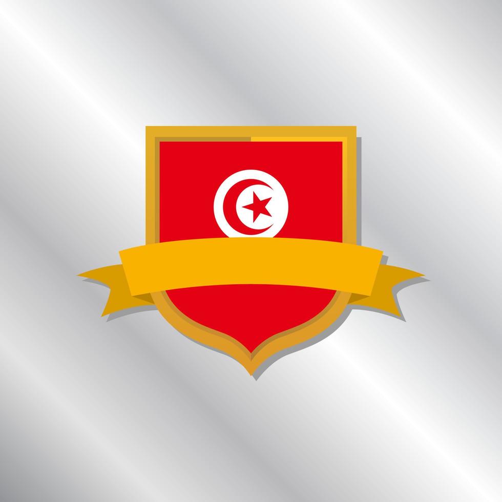 Illustration of Tunisia flag Template vector