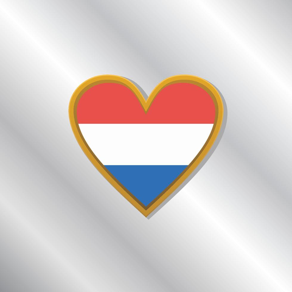 ilustración de la plantilla de la bandera de luxemburgo vector