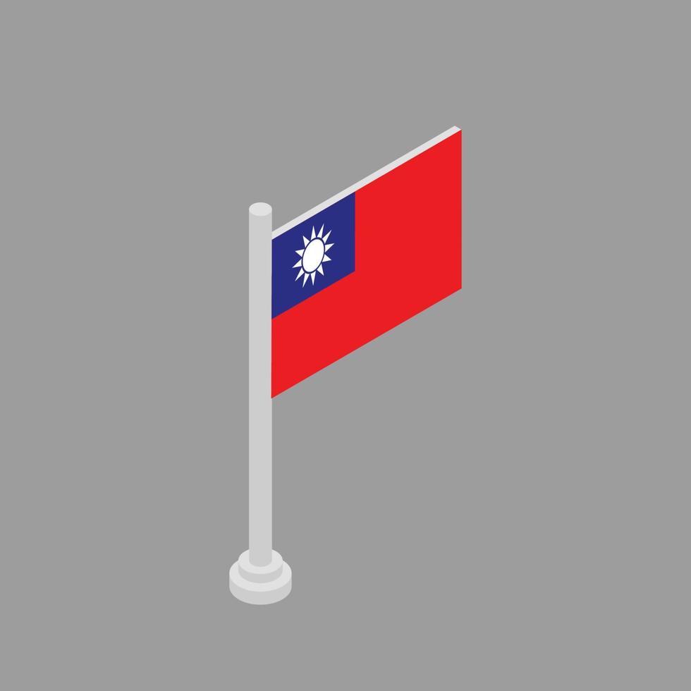 Illustration of Taiwan flag Template vector