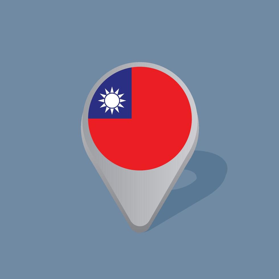 Illustration of Taiwan flag Template vector