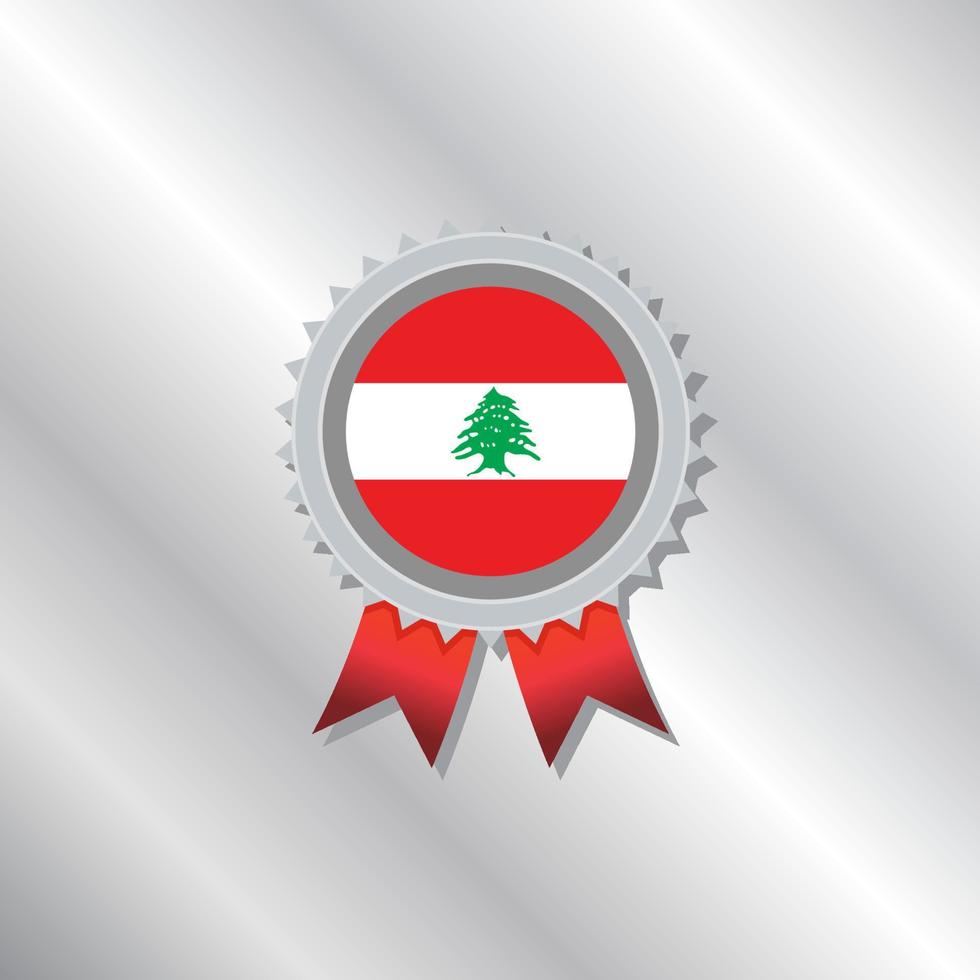 ilustración de la plantilla de la bandera de líbano vector