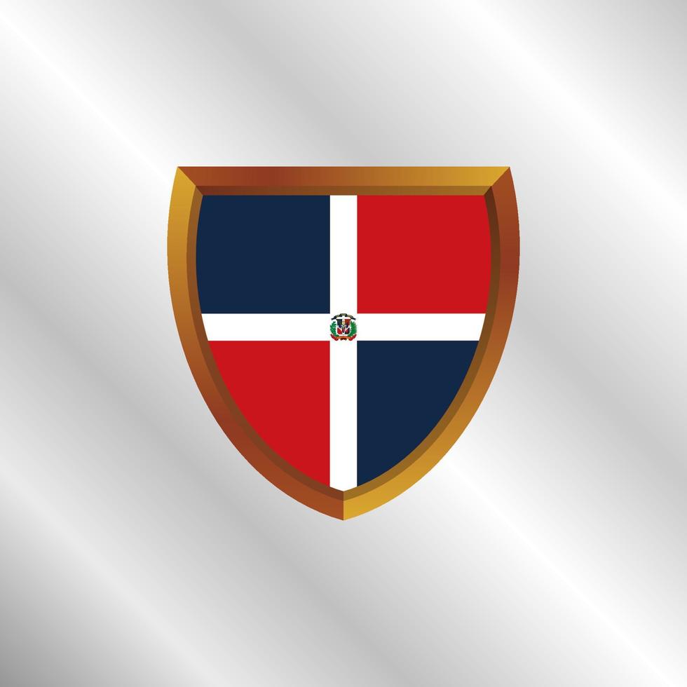 Illustration of Dominican Republic flag Template vector