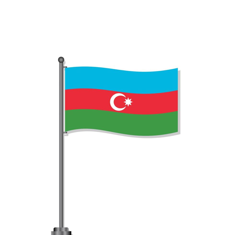 ilustración de la plantilla de la bandera de azerbaiyán vector