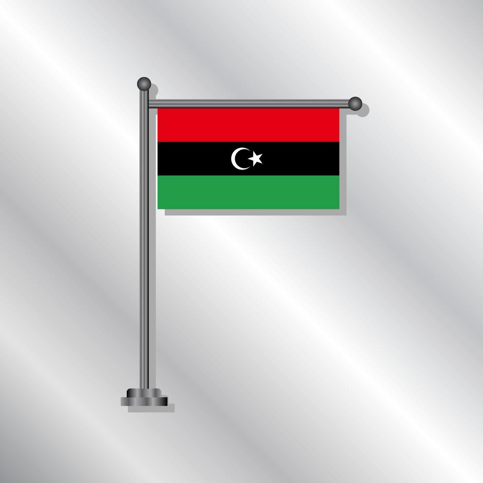 Illustration of Libya flag Template vector