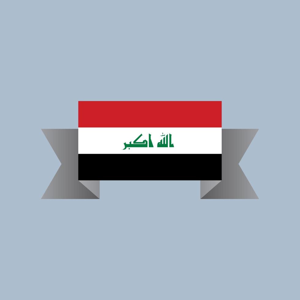 Illustration of Iraq flag Template vector