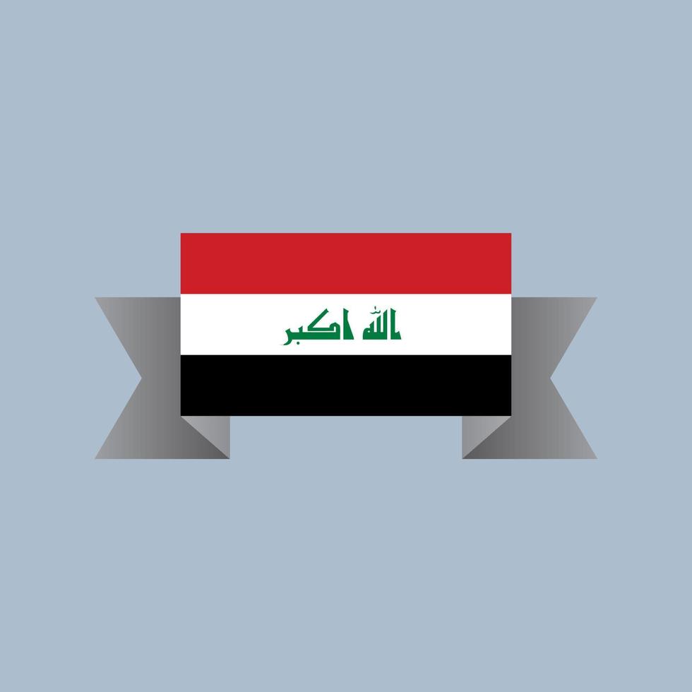 ilustración de la plantilla de la bandera de irak vector