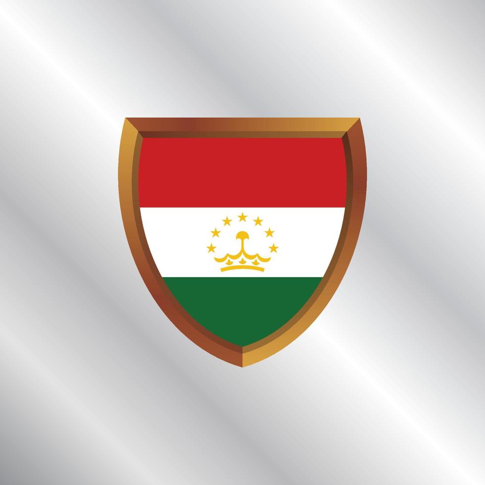 Illustration of Tajikistan flag Template vector