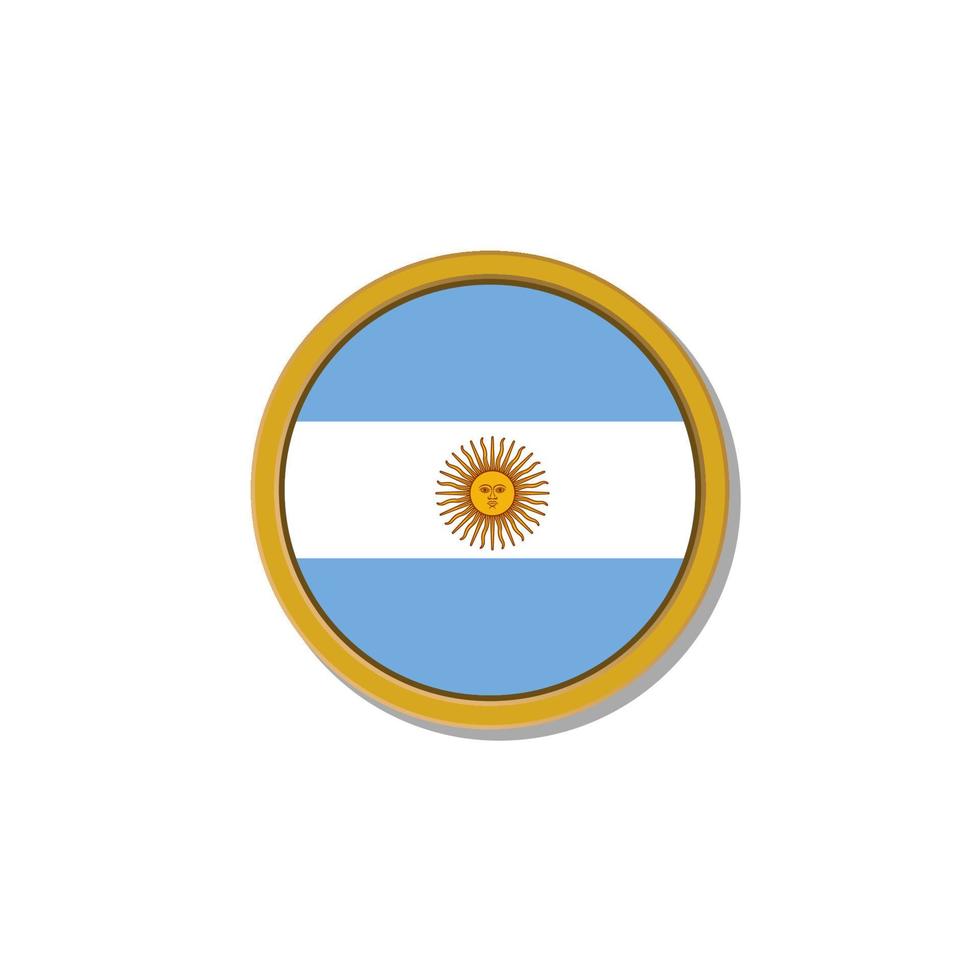 ilustración de plantilla de bandera argentina vector