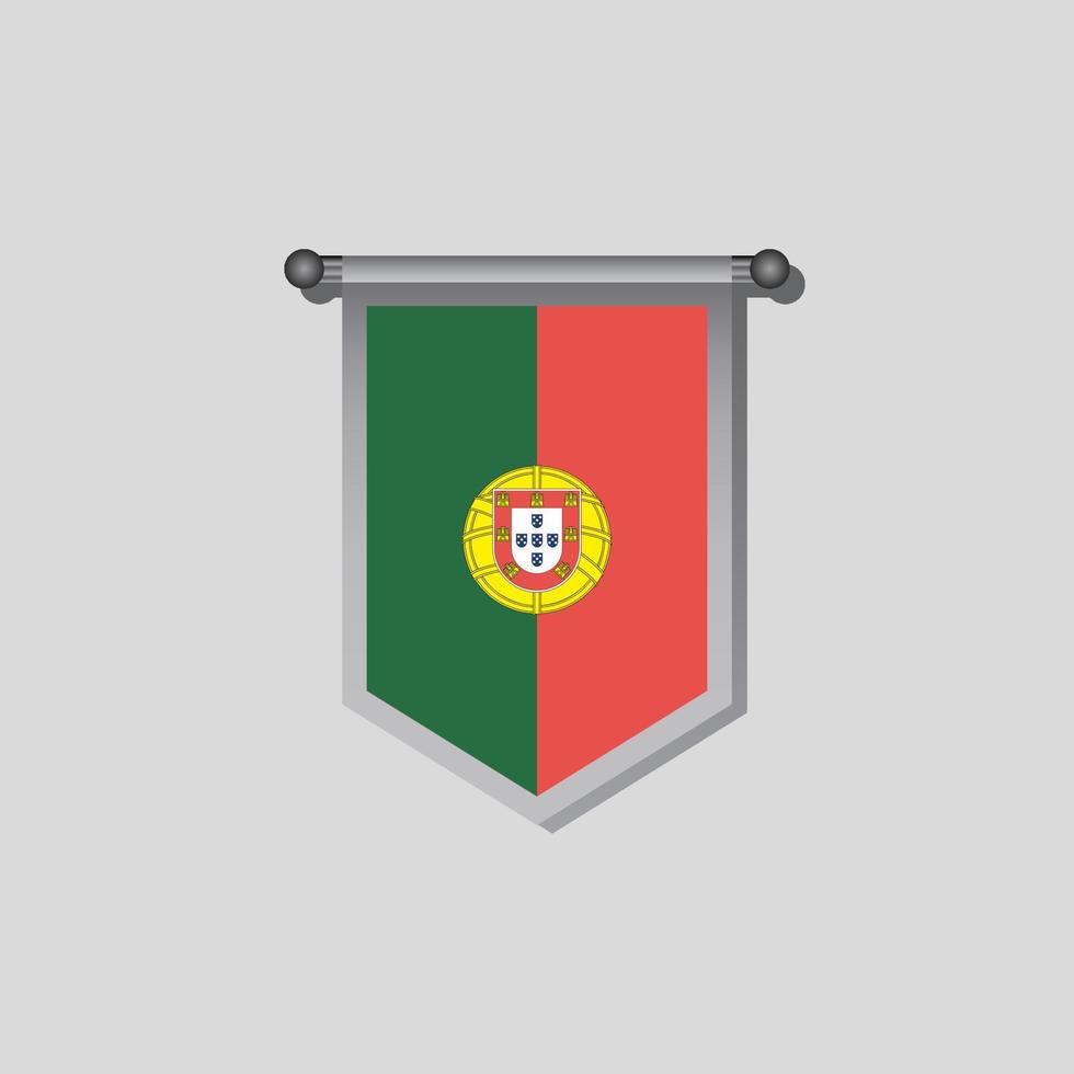 ilustración de plantilla de bandera de portugal vector