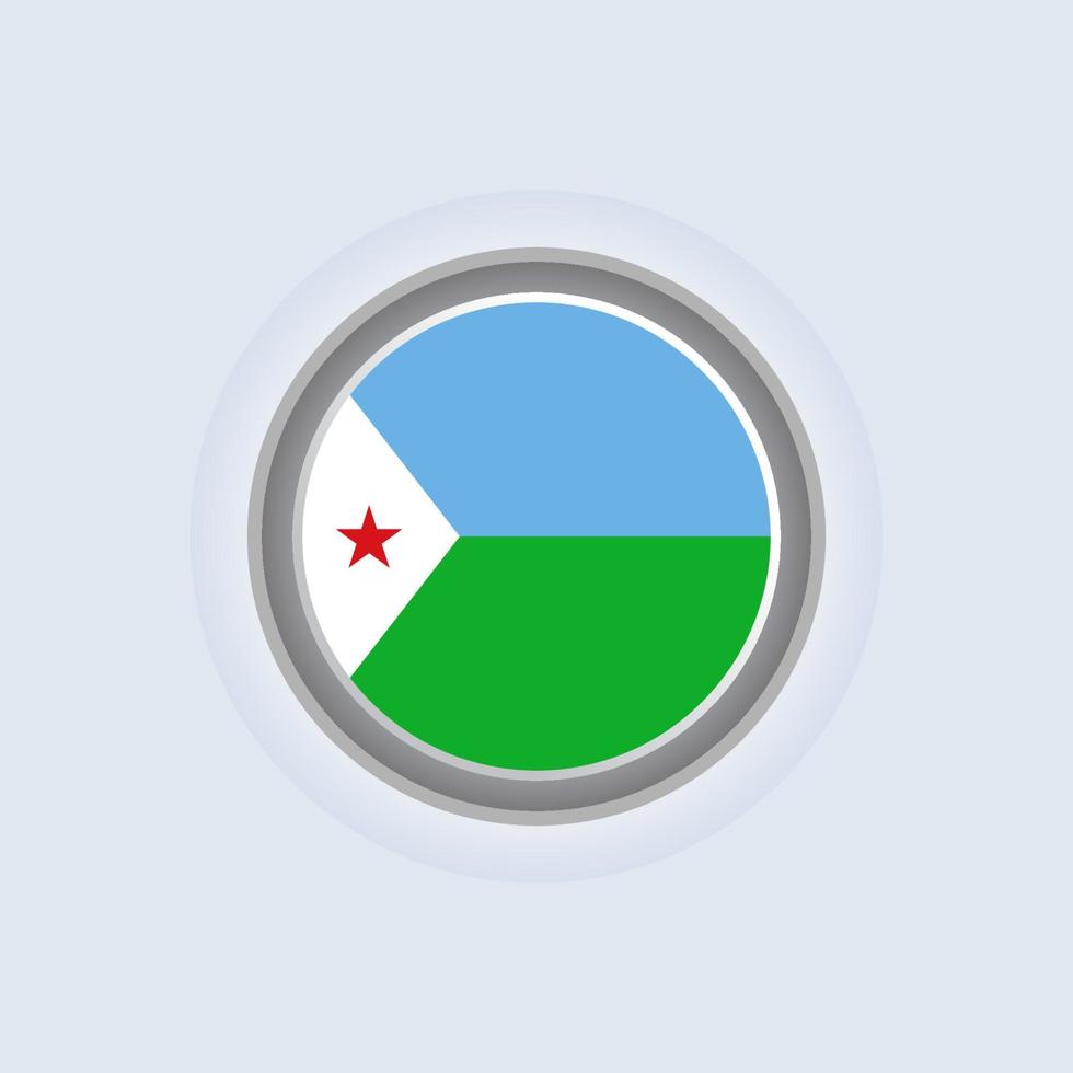 Illustration of Djibouti flag Template vector