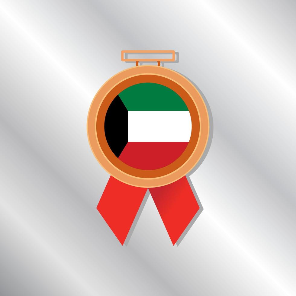 Illustration of Kuwait flag Template vector