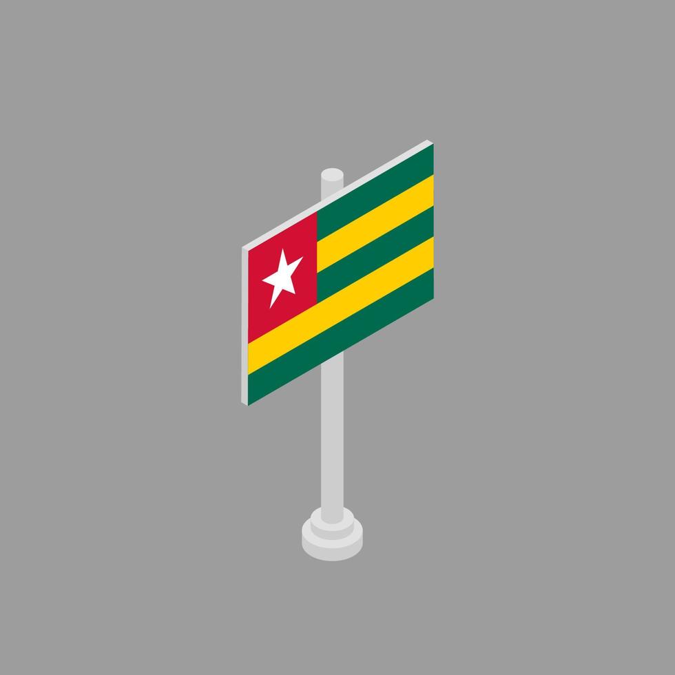 Illustration of Togo flag Template vector